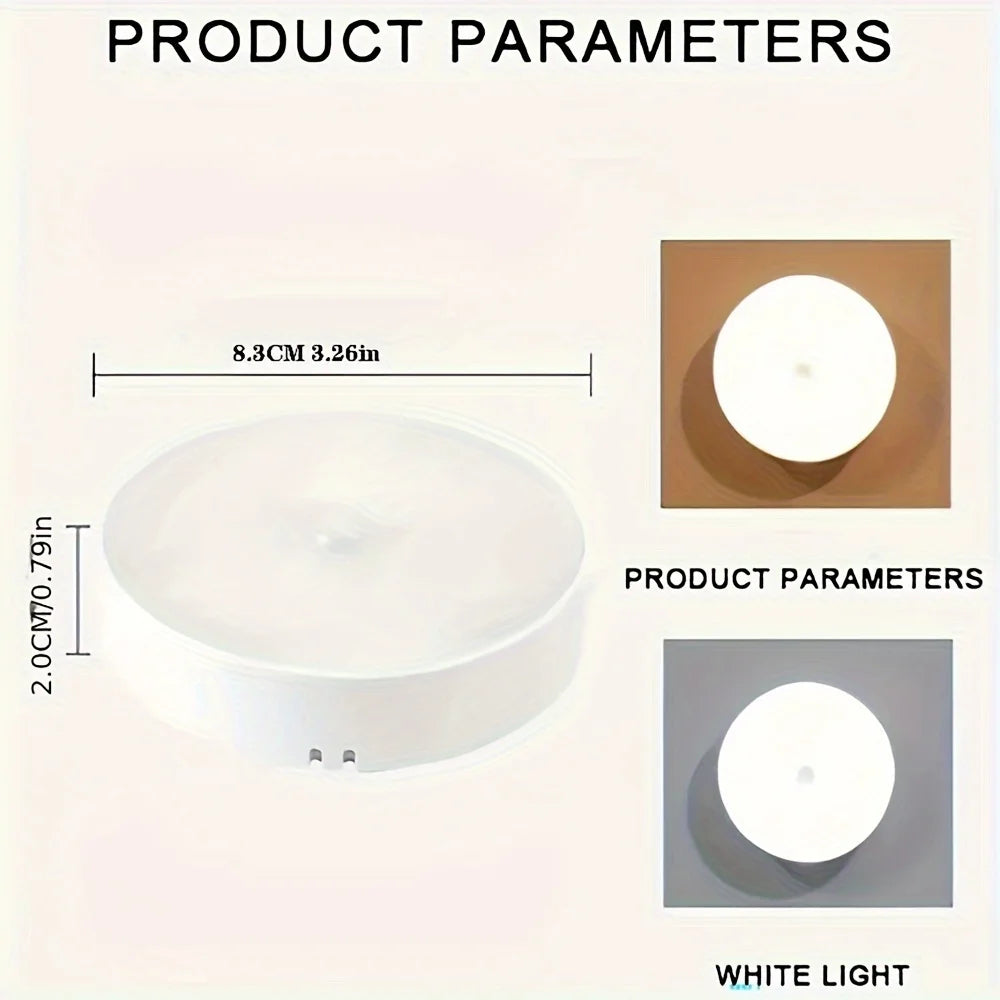 2-Pack Motion Sensor Night Lights, USB Plug-in Wall Lights with Automatic On/Off for Stairs, Hallway, Bedside - No Wiring Needed