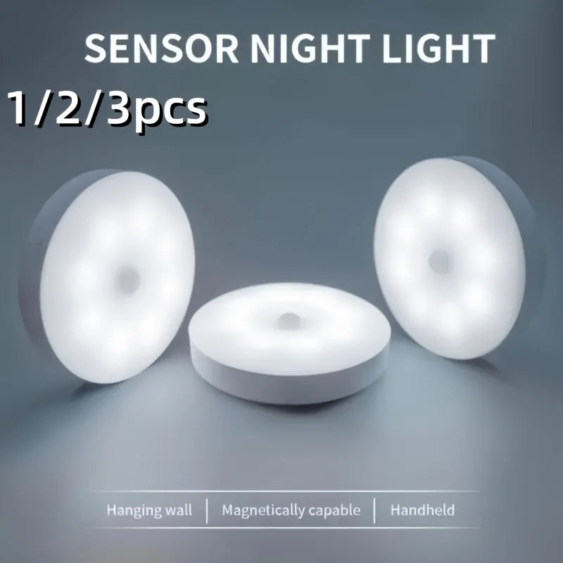 2-Pack Motion Sensor Night Lights, USB Plug-in Wall Lights with Automatic On/Off for Stairs, Hallway, Bedside - No Wiring Needed