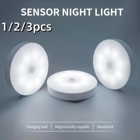 2-Pack Motion Sensor Night Lights, USB Plug-in Wall Lights with Automatic On/Off for Stairs, Hallway, Bedside - No Wiring Needed