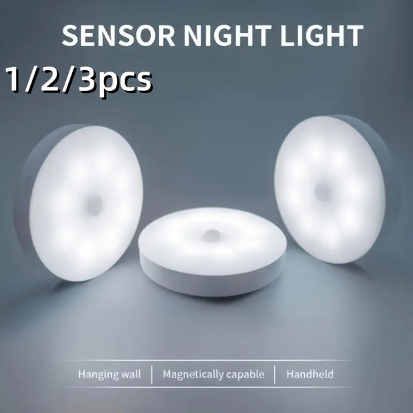 2-Pack Motion Sensor Night Lights, USB Plug-in Wall Lights with Automatic On/Off for Stairs, Hallway, Bedside - No Wiring Needed