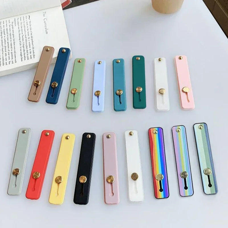 Universal Silicone Wristband Phone Holder Finger Ring Phone Hand Band Bracket Push Pull Grip Phone Stand Sticker Phone Holder