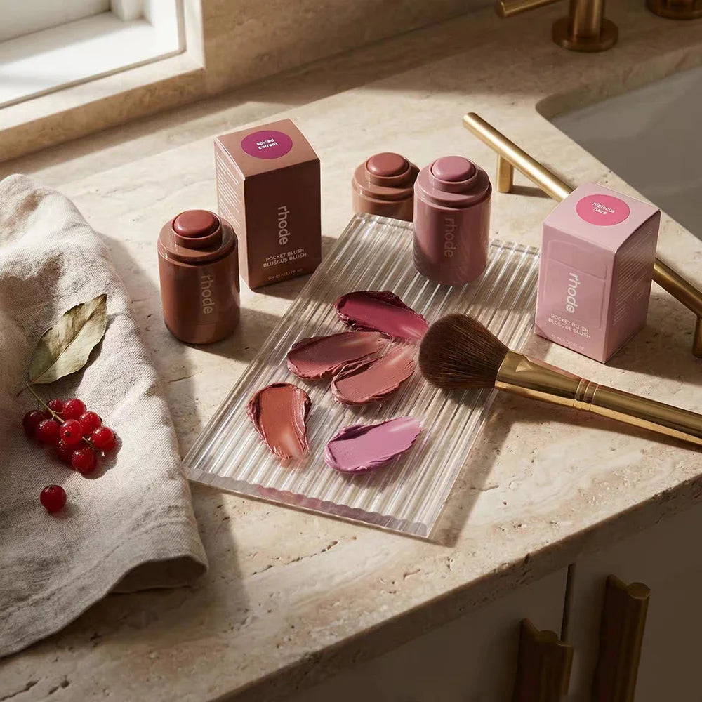 Rhode Powder Blusher 10 Colors Available Waterproof and Easy to Use Powder Blusher Moisturizing Non-fading Cost-effective