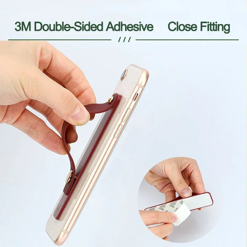Universal Silicone Wristband Phone Holder Finger Ring Phone Hand Band Bracket Push Pull Grip Phone Stand Sticker Phone Holder