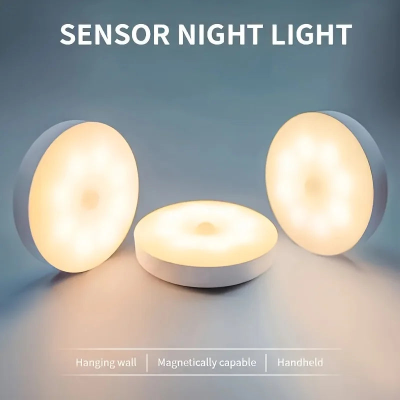 2-Pack Motion Sensor Night Lights, USB Plug-in Wall Lights with Automatic On/Off for Stairs, Hallway, Bedside - No Wiring Needed